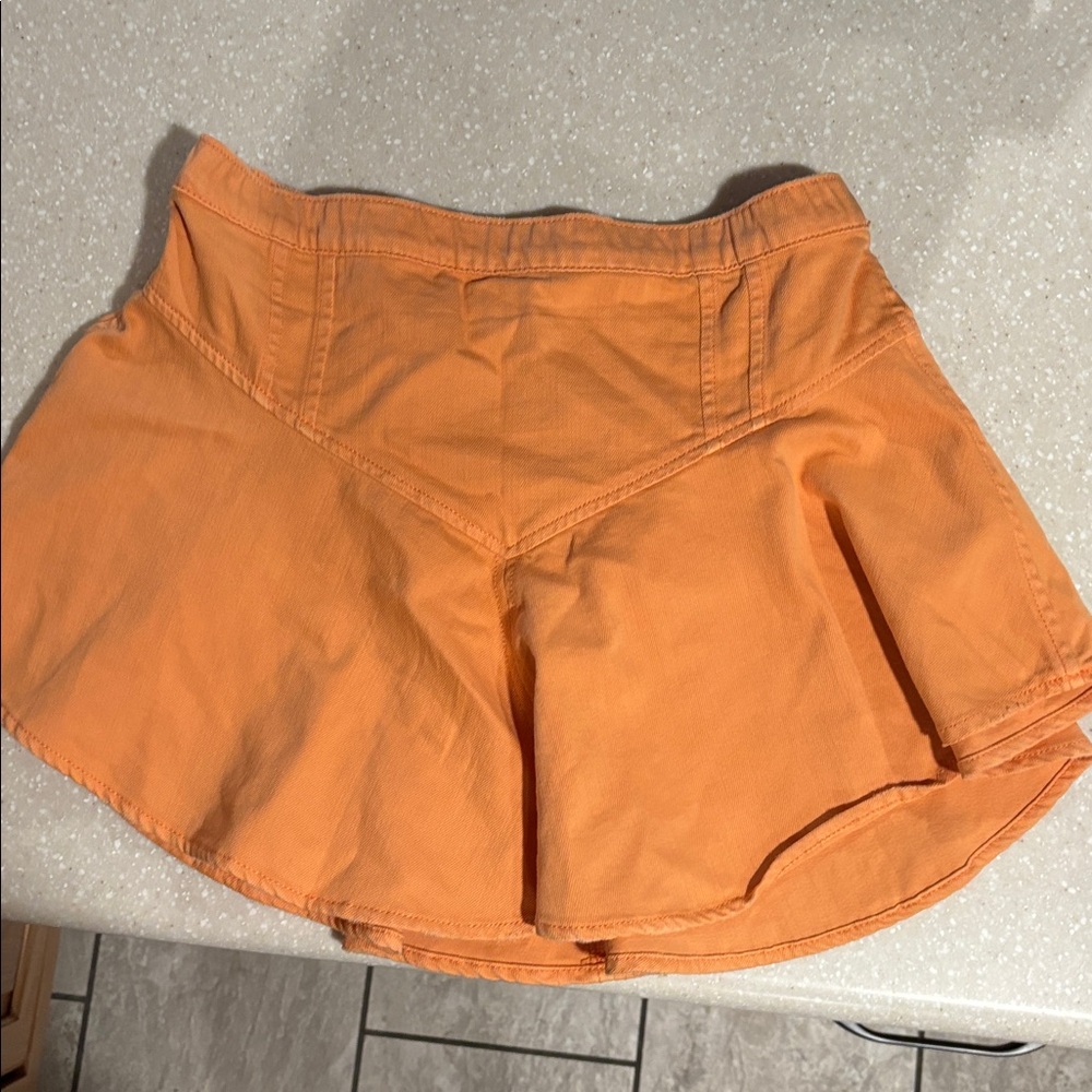 aerie Orange Flared mini Skirt